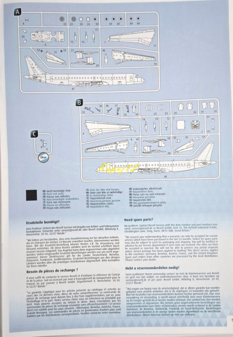 EMBRAER 190 Pasażerski samolot plastikowy model do sklejania samolotu Revell EMBRAER 190 Pasażerski samolot plastikowy model do sklejania samolotu Revell