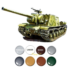 ISU-122 RADZIECKI niszczyciel czołgów plastikowy model do sklejania +Farby