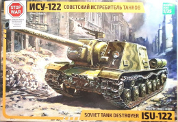 ISU-122 RADZIECKI niszczyciel czołgów plastikowy model do sklejania +Farby