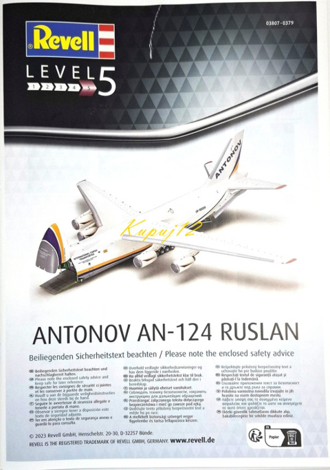 MODEL do sklejania samolotu Antonow An-124 Ruslan Zestaw: farba podkładowa, farby, lakier, wash MODEL do sklejania samolotu Antonow An-124 Ruslan Zestaw: farba podkładowa, farby, lakier, wash