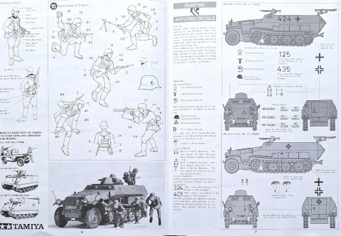 NIEMIECKI transporter opancerzony Hanomag Sdk.Fz.251 + 3 pędzle, klej, farby, podkład, lakier, skala 1:35 NIEMIECKI transporter opancerzony Hanomag Sdk.Fz.251 + 3 pędzle, klej, farby, podkład, lakier, skala 1:35