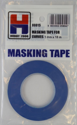 Taśma maskująca modelarska papierowa do odcinania kolorów, masking tape Hobby 2000 80003 3 mm