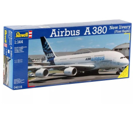 AIRBUS A380 NEW LIVERY plastikowy model do sklejania samolotu pasażerskiego + klej, 3 pędzle, podkład, farby....