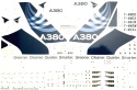 AIRBUS A380 NEW LIVERY plastikowy model do sklejania samolotu pasażerskiego + klej, 3 pędzle, podkład, farby....