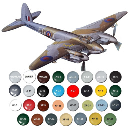 DE HAVILLAND Mosquito FB Mk.VI/NF Mk.II plastikowy model do sklejania samolotu+ farby, lakier