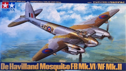 DE HAVILLAND Mosquito FB Mk.VI/NF Mk.II plastikowy model do sklejania samolotu+ farby, lakier