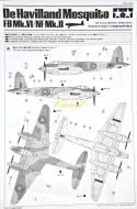 DE HAVILLAND Mosquito FB Mk.VI/NF Mk.II plastikowy model do sklejania samolotu+ farby, lakier