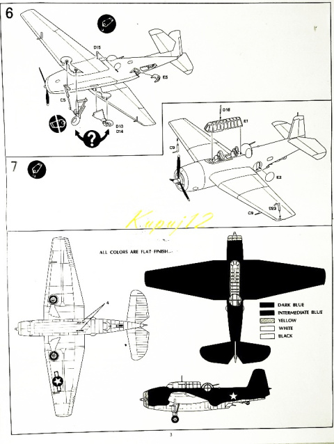 MODEL amerykańskiego samolotu torpedowo-bombowego Grumman TBF-1 Avenger + farby, podkład i inne dodatki....... MODEL amerykańskiego samolotu torpedowo-bombowego Grumman TBF-1 Avenger + farby, podkład i inne dodatki.......
