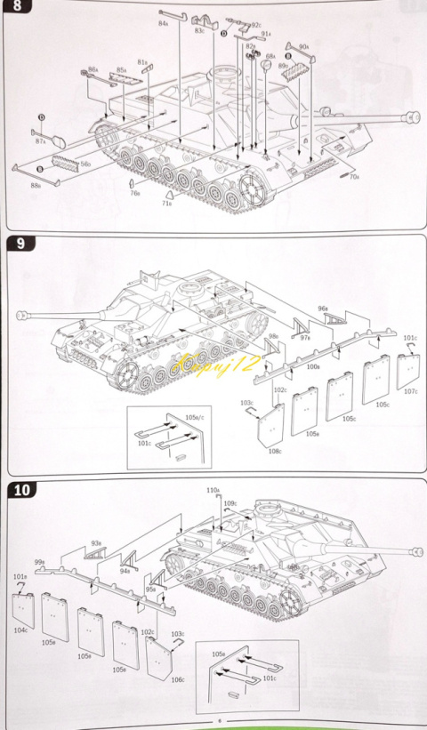 NIEMIECKIE działo samobieżne Sd.Kfz.167 plastikowy model do sklejania Italeri skala 1 35 NIEMIECKIE działo samobieżne Sd.Kfz.167 plastikowy model do sklejania Italeri skala 1 35