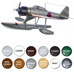 NAKAJIMA A6M2-N plastikowy model do sklejania samolotu+ farby, lakier