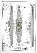 OKRĘT, niemiecki pancernik , Bismarck skala 1:700+ zestaw farb modelarskich z fabą podkładową....