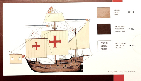 STATEK, żaglowiec, karaka Santa Maria skala 1:270 +klej, pędzelki, zestaw farb modelarskich z fabą podkładową.... STATEK, żaglowiec, karaka Santa Maria skala 1:270 +klej, pędzelki, zestaw farb modelarskich z fabą podkładową....