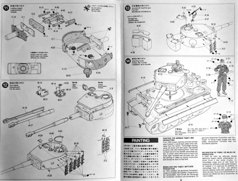 TIGER I mid produktion, model czołgu zestaw z farbami. TIGER I mid produktion, model czołgu zestaw z farbami.
