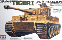 TIGER I mid produktion, model czołgu zestaw z matą A3, klejem, pędzelkami, farbami.....