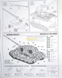 KING Tiger Ausf. B Niemiecki ciężki czołg Zestaw: mata farby, lakier, klej, pędzle