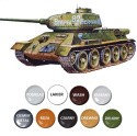MODEL T-34/85 radziecki czołg Zestaw: farby, lakier, wash