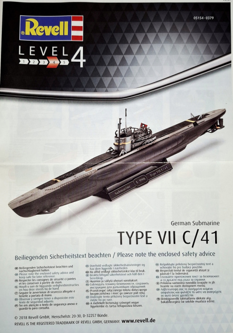 MODEL niemiecki okręt podwodny U-Boot TYPE VII C/41 skala 1:350 + zestaw farb modelarskich z fabą podkładową.... MODEL niemiecki okręt podwodny U-Boot TYPE VII C/41 skala 1:350 + zestaw farb modelarskich z fabą podkładową....
