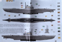 MODEL okrętu podwodnego U-Boot TYPE VII C/41 skala 1:350 + zestaw farb modelarskich z fabą podkładową, klej, pędzel 3 szt