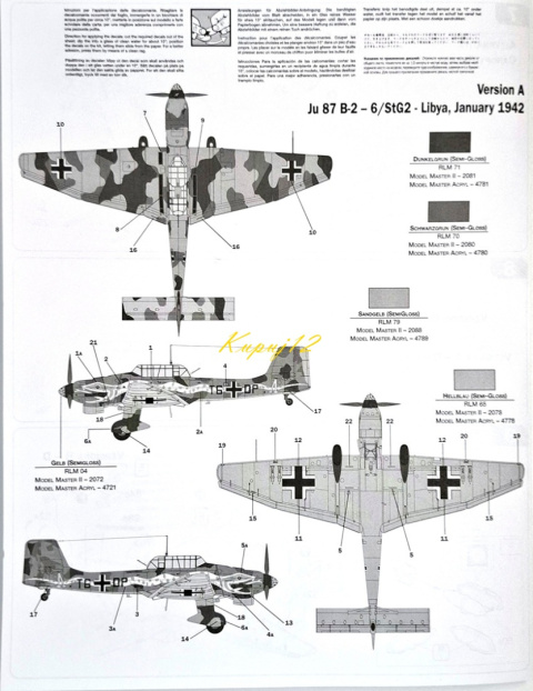 MODEL samolot do sklejania Junkers Ju-87 B2R2 Stuka+ mata,farby, lakier, klej, pedzle MODEL samolot do sklejania Junkers Ju-87 B2R2 Stuka+ mata,farby, lakier, klej, pedzle