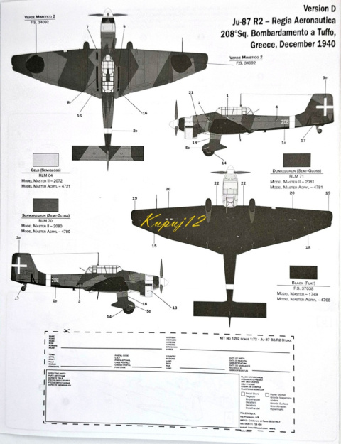 MODEL samolot do sklejania Junkers Ju-87 B2R2 Stuka+ mata,farby, lakier, klej, pedzle MODEL samolot do sklejania Junkers Ju-87 B2R2 Stuka+ mata,farby, lakier, klej, pedzle