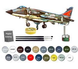 MODEL samolot do sklejania Royal Navy Sea Harrier FRS.1+ podkład, farby,klej, farby