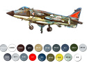 MODEL samolot do sklejania Royal Navy Sea Harrier FRS.1+ podkład, farby, lakier, wash