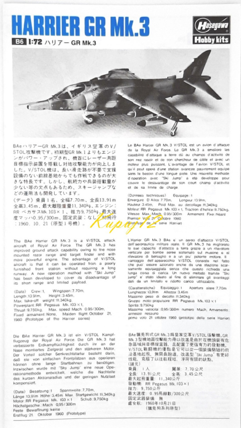 MODEL samolotu HARRIER GR Mk.3+ klej, podkład, farby, lakier, wash MODEL samolotu HARRIER GR Mk.3+ klej, podkład, farby, lakier, wash