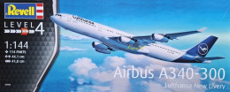 AIRBUS A340-300 duży plastikowy model do sklejania samolotu pasażerskiego + farby....