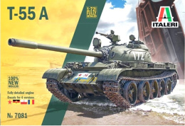 MODEL T-55A -55A – czołg podstawowy polskich dywizji pancernych + klej, pedzle, farby, lakier, wash