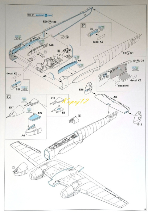 MODEL samolot Messerschmitt Bf 110E+ mata, farby, lakier, klej, narzędzia MODEL samolot Messerschmitt Bf 110E+ mata, farby, lakier, klej, narzędzia