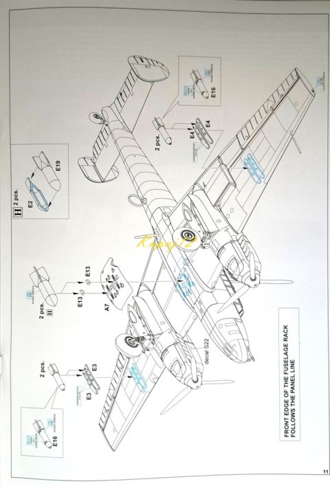 Model samolot do sklejania Messerschmitt Bf 110E Eduard Skala 1:72 7464