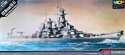 OKRĘT model amerykański pancernik , Missouri BB-63 skala 1:700+ zestaw farb modelarskich z fabą podkładową....