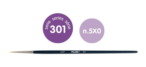 Pędzel pędzelek modelarski okrągły MILAN seria 301 syntetyczny włos nr. 5/0