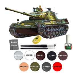 MODEL czołgu do sklejania Kampfpanzer Leopard+ Farby, podkład, klej, pędzle