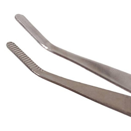 Precyzyjna i dokładna pęseta metalowa modelarska zakrzywiona 12,5 cm