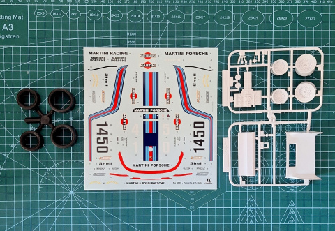 PORSCHE 935 Baby plastikowy model do sklejania samochodu + mata modelarska A3, klej, podkład, farby.... PORSCHE 935 Baby plastikowy model do sklejania samochodu + mata modelarska A3, klej, podkład, farby....