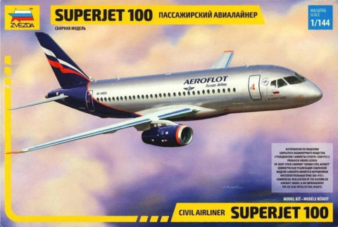 SUPERJET 100 duży plastikowy model do sklejania samolotu pasażerskiego + farby.... SUPERJET 100 duży plastikowy model do sklejania samolotu pasażerskiego + farby....