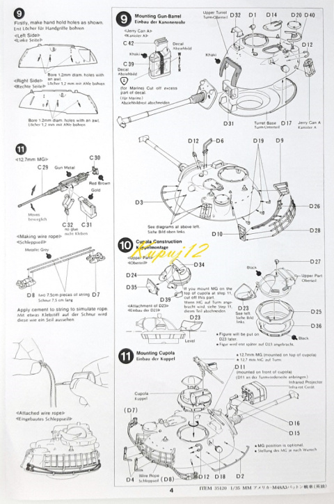 MODEL amerykańskiego czołgu M48A3 Patton + farby, podkład, lakier, skala 1:35 MODEL amerykańskiego czołgu M48A3 Patton + farby, podkład, lakier, skala 1:35