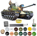 MODEL amerykańskiego czołgu M48A3 Patton + farby, podkład, lakier, skala 1:35