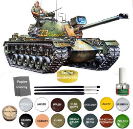MODEL amerykańskiego czołgu M48A3 Patton + farby, podkład, lakier, skala 1:35