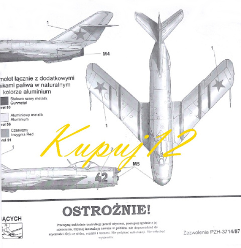 MODEL samolotu do sklejania MIG-17 PF + mata, farby, lakier, 3 pędzelki, klej MODEL samolotu do sklejania MIG-17 PF + mata, farby, lakier, 3 pędzelki, klej