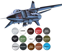 MODEL samolotu MiG 23S Flogger B + podkład, lakier, farby