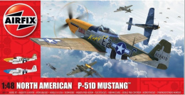 MODEL samopotu North American P-51D Mustang 1:48 + podkład, lakier, farby