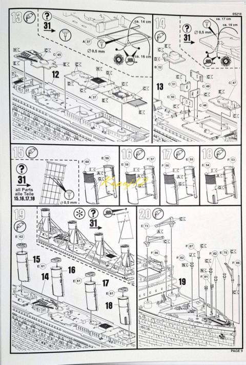 STATEK pasażerski Titanic skala 1:700+ zestaw farb modelarskich z fabą podkładową.... STATEK pasażerski Titanic skala 1:700+ zestaw farb modelarskich z fabą podkładową....