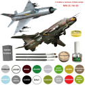 Zestaw 2 modeli samolotów MiG-21 oraz SU-22 + podkład, farbki, pędzelki, klej + ........