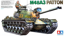 MODEL amerykańskiego czołgu M48A3 Patton + farby, podkład, lakier, skala 1:35