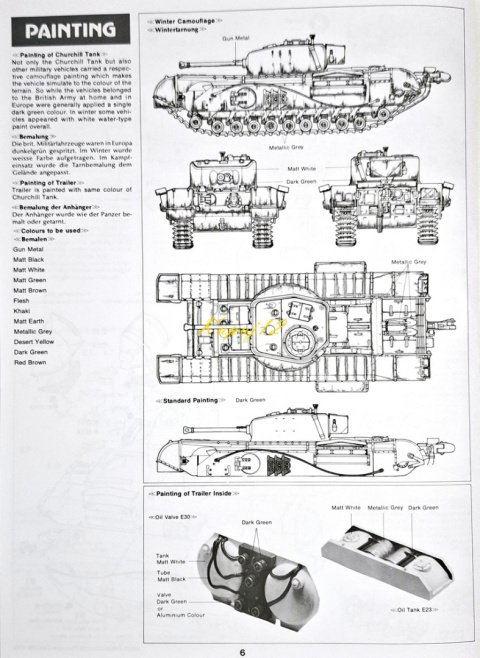 MODEL brytyjskiego czołgu Churchill Crocodile + farby, podkład, lakier MODEL brytyjskiego czołgu Churchill Crocodile + farby, podkład, lakier