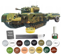 MODEL brytyjskiego czołgu Churchill Crocodile + farby, podkład, lakier
