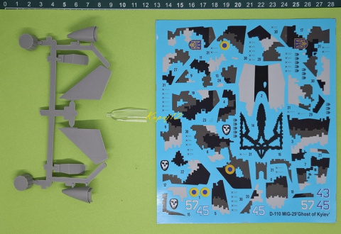 MODEL samolot MiG-29 Duch Kijowa+zestaw, mata, podkład, farby, klej, pędzle MODEL samolot MiG-29 Duch Kijowa+zestaw, mata, podkład, farby, klej, pędzle