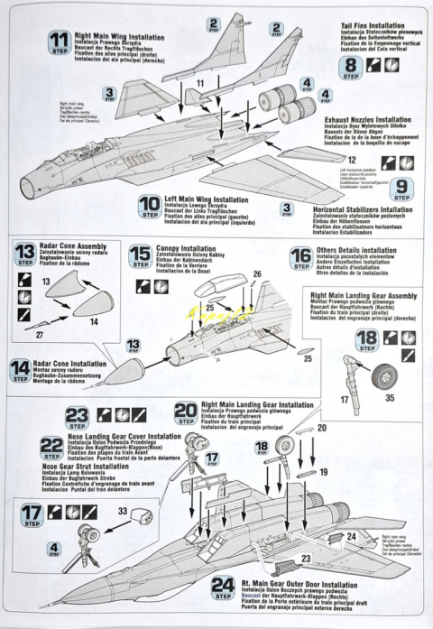 MODEL samolot MiG-29 Duch Kijowa+zestaw, mata, podkład, farby, klej, pędzle MODEL samolot MiG-29 Duch Kijowa+zestaw, mata, podkład, farby, klej, pędzle